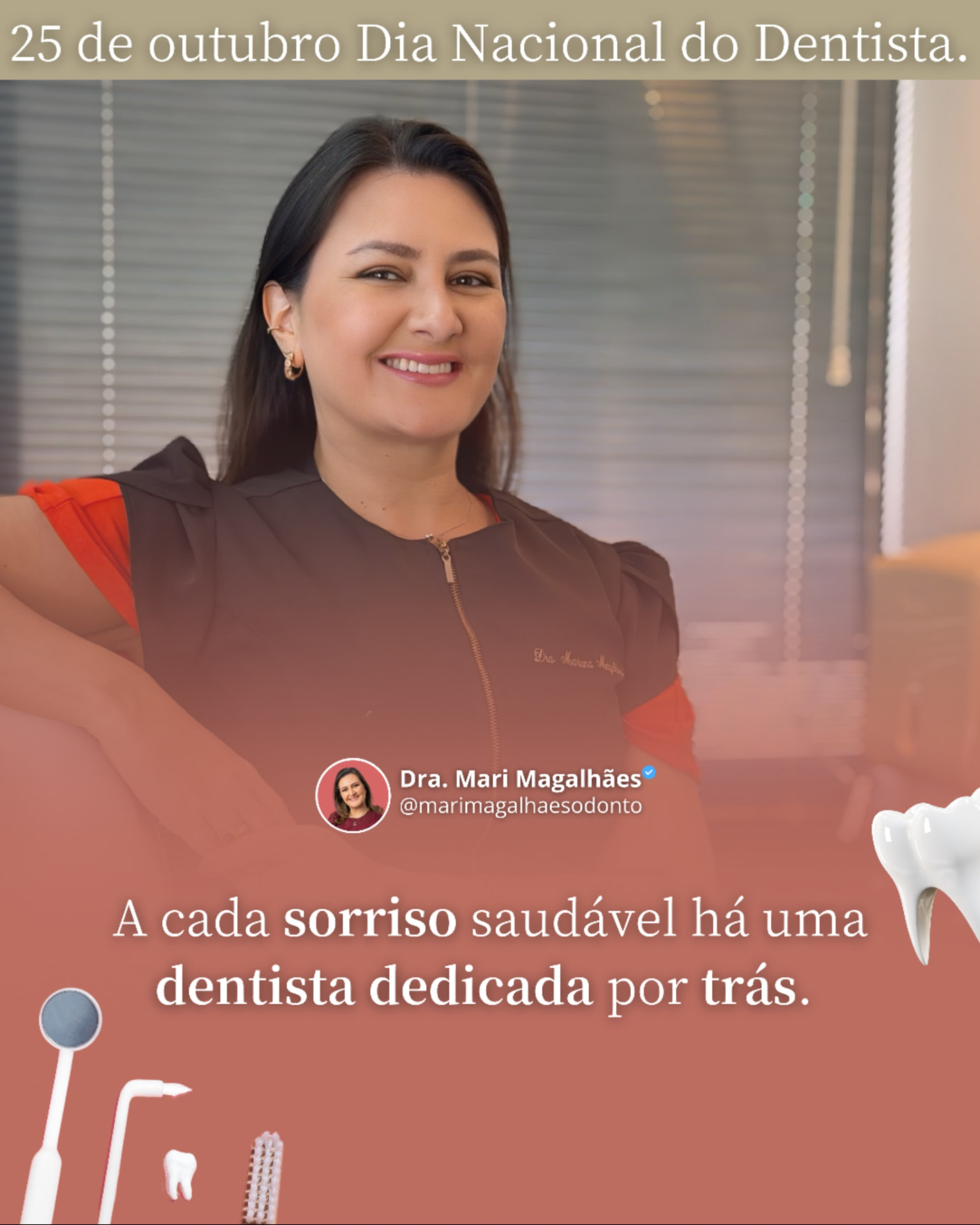 Publicação em homenagem ao Dia Nacional do Dentista